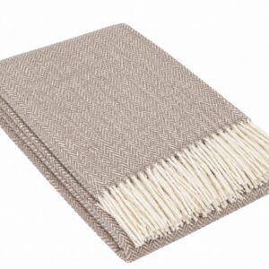 Villainen torkkupeitto, beige – pieni kuvio
